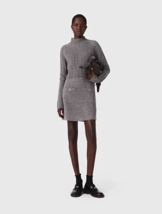 2-in-1 gebreide mini-jurk