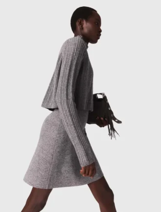 2-in-1 gebreide mini-jurk