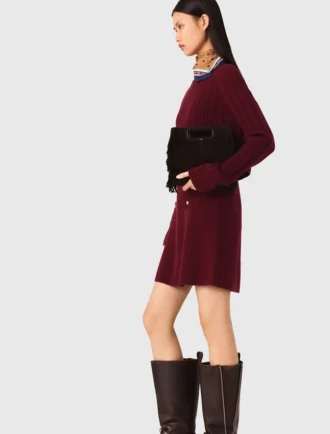 2-in-1 gebreide mini-jurk