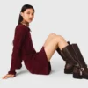 2-in-1 gebreide mini-jurk