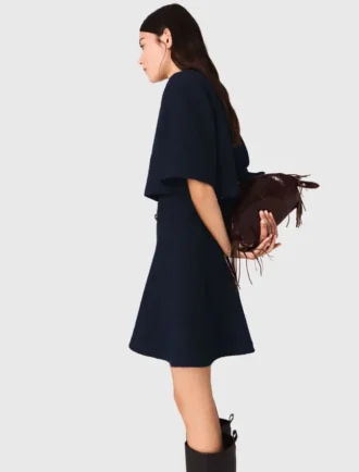 2-in-1 jurk met tweed-effect