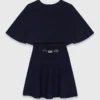 2-in-1 jurk met tweed-effect