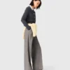 Amour geribd vest met ronde hals