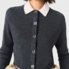 Amour geribd vest met ronde hals