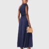 Asymmetrische maxi-jurk met plooien