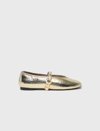 Ballerina’s van metallic leer
