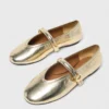 Ballerina’s van metallic leer