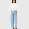 Ballonjeans met textuur