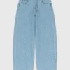 Ballonjeans met textuur