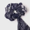 Bedrukte scrunchie met twill