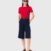 Bermudashort van linnenmix