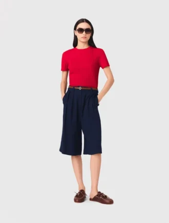 Bermudashort van linnenmix