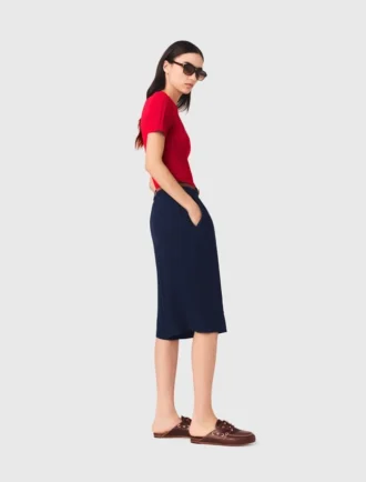 Bermudashort van linnenmix