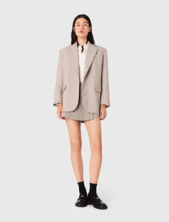 Blazer met strepen van strass