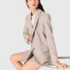 Blazer met strepen van strass