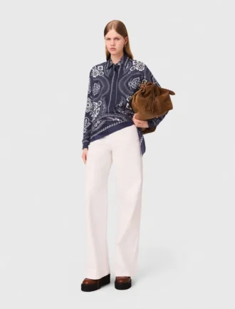 Blouse met bandana-print