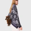 Blouse met bandana-print