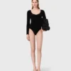 Bodysuit met fluweel en korsetdetails