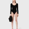 Bodysuit met fluweel en korsetdetails