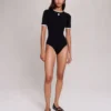 Bodysuit met open breiwerk
