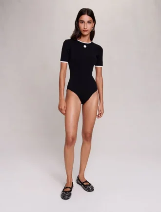 Bodysuit met open breiwerk