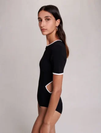 Bodysuit met open breiwerk