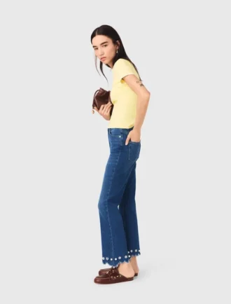 Bootcut-jeans met kralen