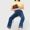 Bootcut-jeans met kralen