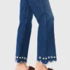 Bootcut-jeans met kralen