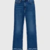Bootcut-jeans met kralen