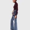 Bootcut-jeans met zakken met rits
