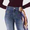 Bootcut-jeans met zakken met rits