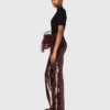 Broek met paillettenborduursel
