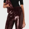 Broek met paillettenborduursel