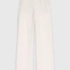 Broek met wijde pijpen en tweed-effect