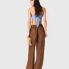 Broek van linnenmix