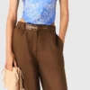 Broek van linnenmix