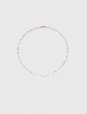 Cascade diamanté ketting