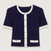 Contrasterend kort vest