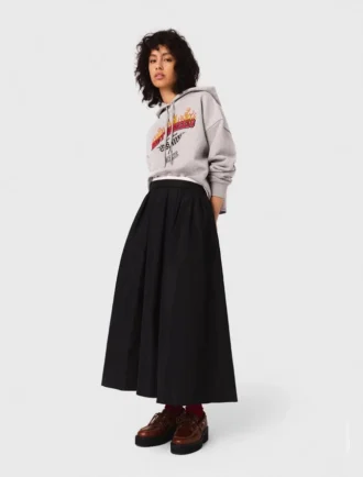 Cropped sweatshirt met geborduurd logo