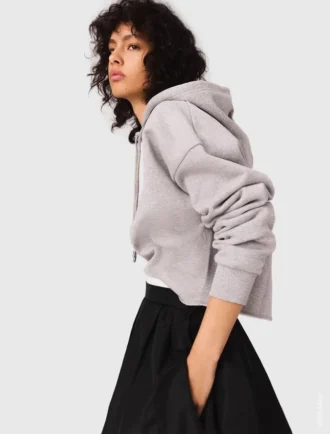 Cropped sweatshirt met geborduurd logo