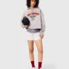 Cropped sweatshirt met geborduurd logo