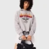 Cropped sweatshirt met geborduurd logo