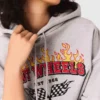 Cropped sweatshirt met geborduurd logo