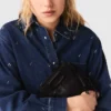 Denim shirt met strass