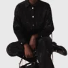Denim shirt met strass