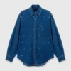 Denim shirt met strass