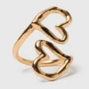 Dubbel vergulde hartring