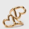 Dubbel vergulde hartring