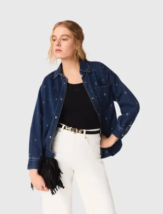 Dunne leren riem met leeuwenbit
